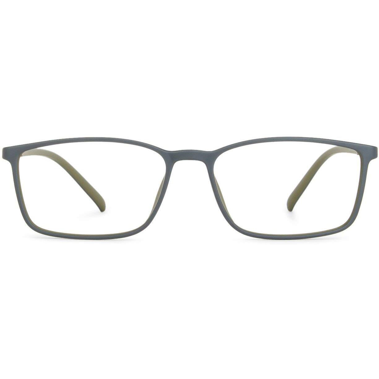 LENSKART BLU | Zero Power Bluecut & Antiglare Computer Eyeglasses | Gaming Glasses | Grey Full Rim Rectangle | For Men & Women | Medium | LB E13527