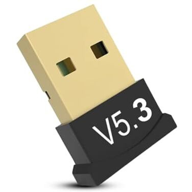 YellowCult USB Bluetooth Adapter, 5.3 Bluetooth Adapter for PC, Bluetooth Dongle Receiver & Transmitter for Laptop CPU Keyboard Mouse Headphone Speakers Printer, Plug & Play for Windows 11/10/8.1