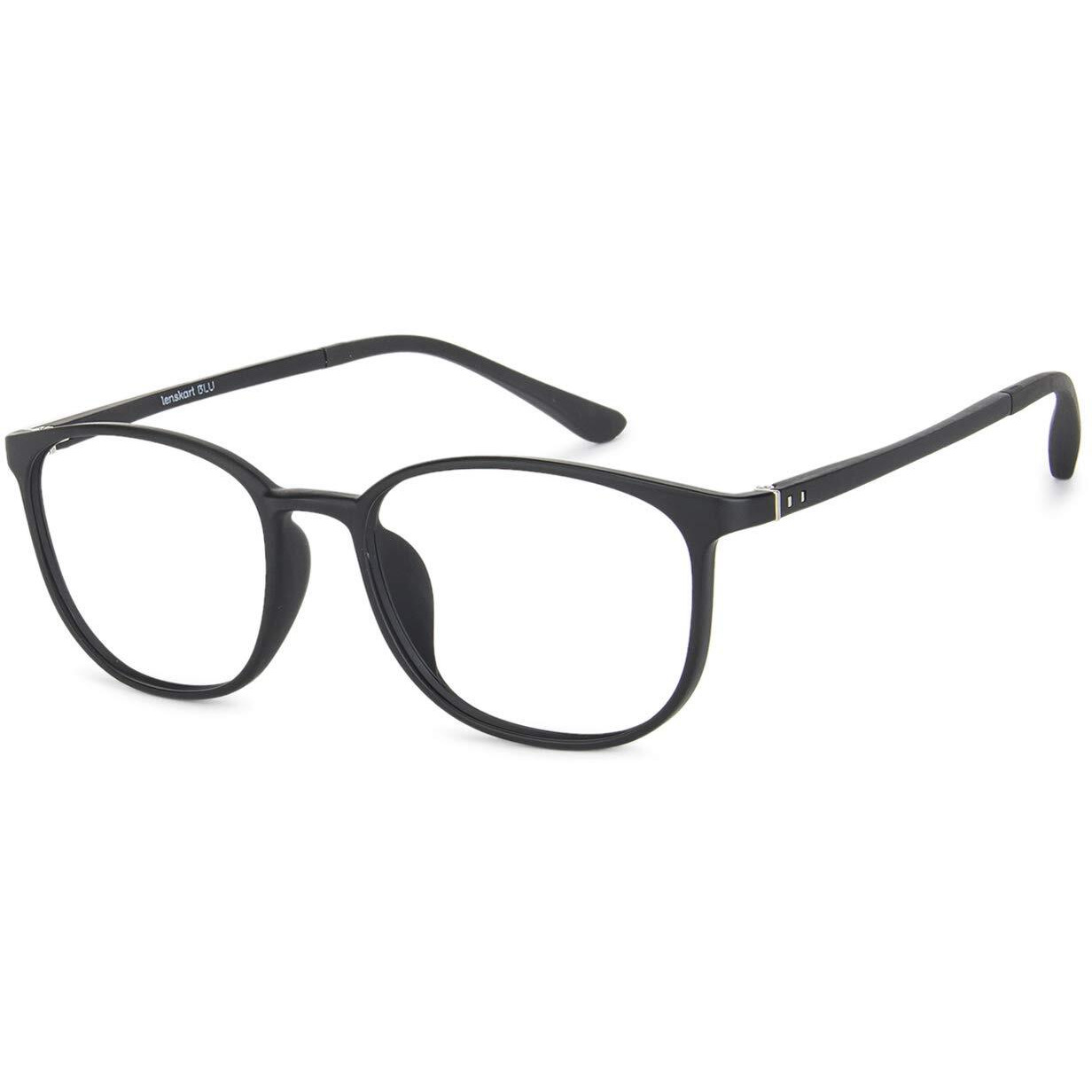 LENSKART BLU | Zero Power Blue Cut Computer Glasses | Gaming Glasses | Anti Glare, Lightweight & Blocks Harmful Rays | UV Protection Specs | Men & Women | Medium | LB E13528