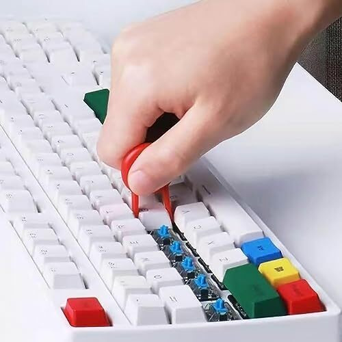 GLUN Multipurpose Cleaning Brush 5-in-1 Multi-Function Cleaning Tools Kit (Keyboard Brush, TWS Cleaner, Key Puller, Metal Pen Tip, High Density Brush) Random