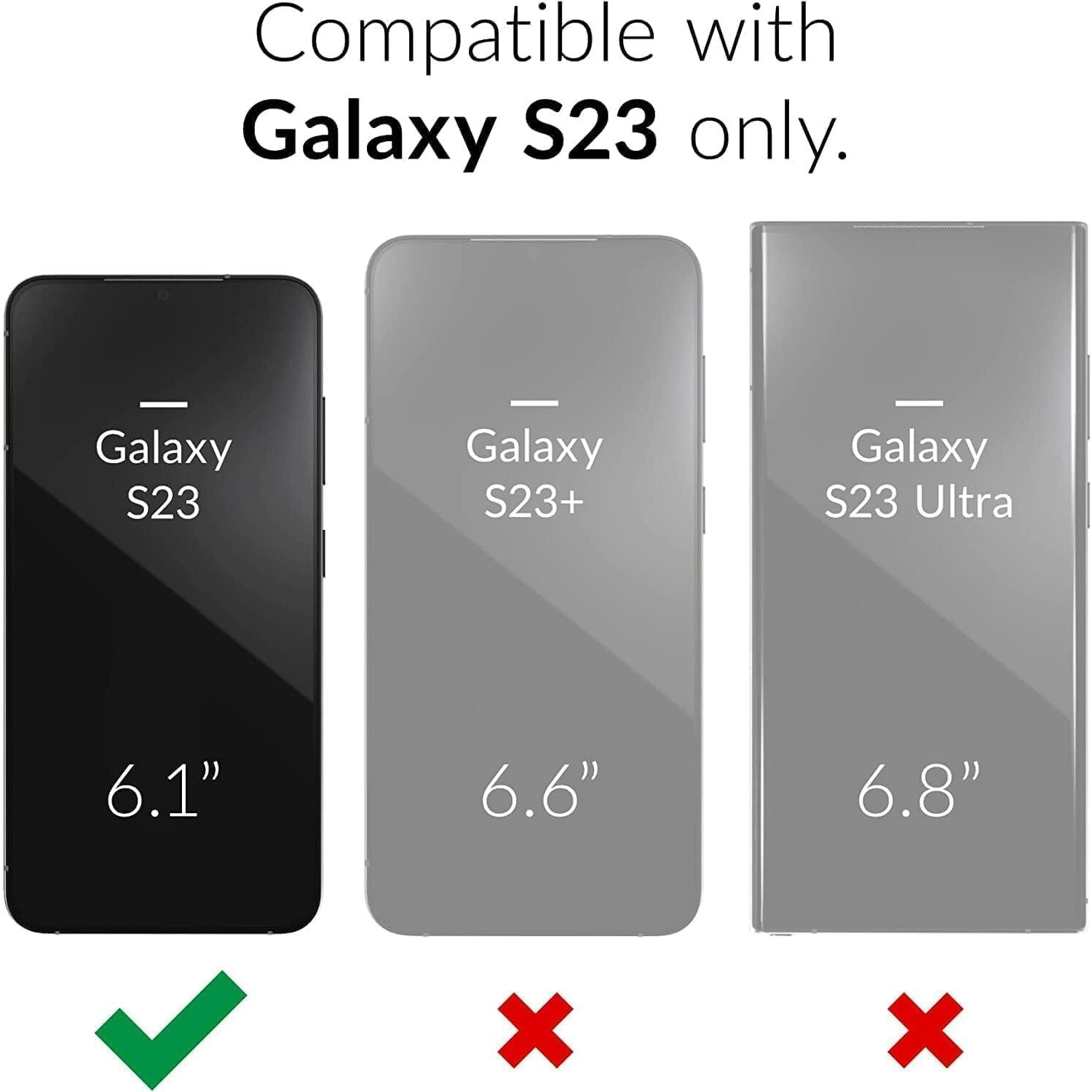 SHINESTAR Clear Case for Samsung Galaxy S23 5G Compatible with Magnetic Charging- Premium Transparent Protective Cover with Enhanced Durability - Sleek and Slim Design - Black Magsafe