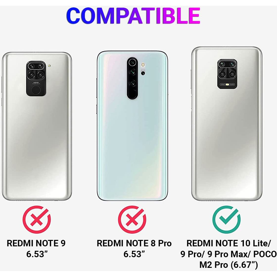 LIRAMARK Silicone Soft Back Cover Case for Xiaomi Redmi Note 10 Lite/Redmi Note 9 Pro/Redmi Note 9 Pro Max/Poco M2 Pro (Black)