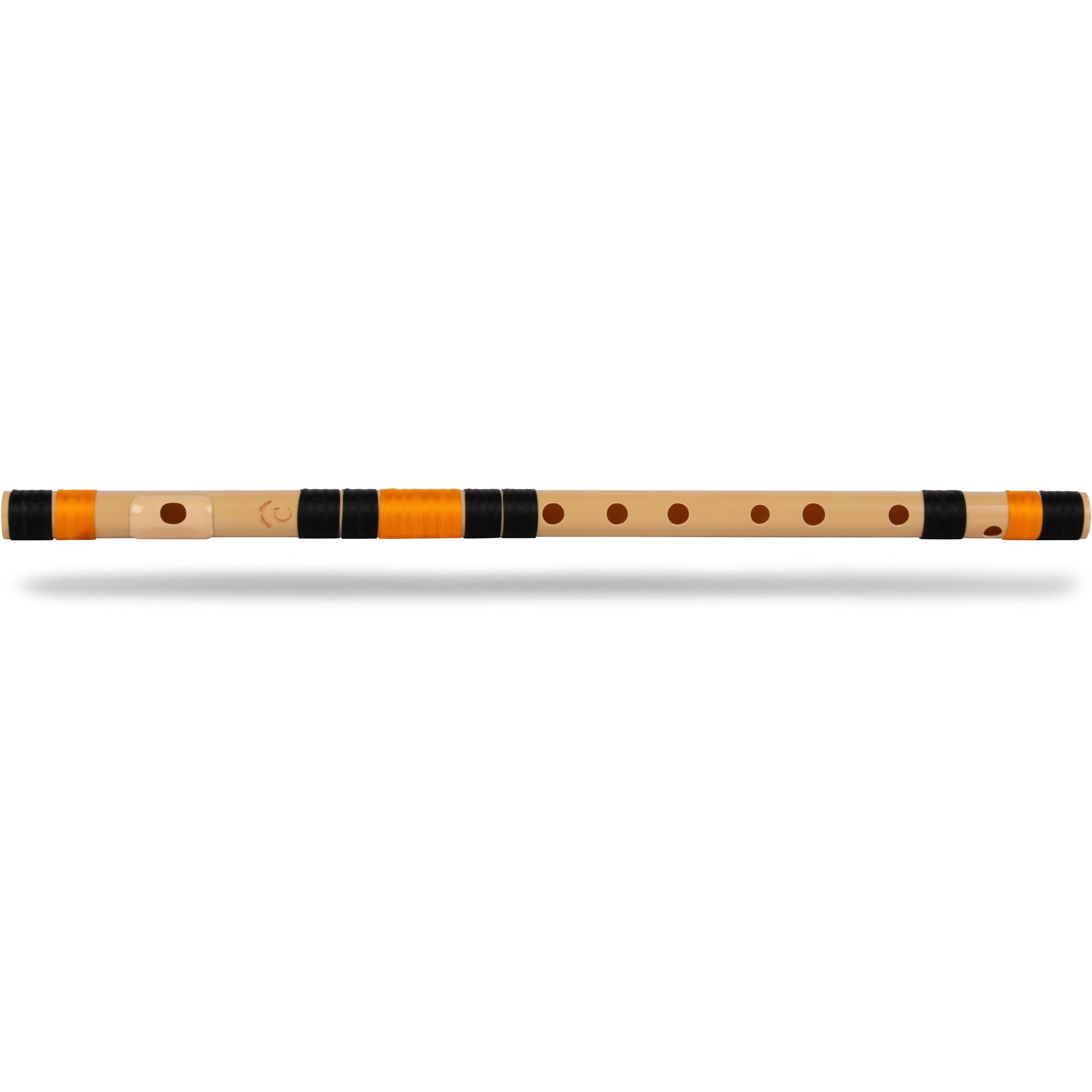 Radhe Flutes PVC Fiber C Natural Bansuri Middle Octave RIGHT HANDED (19 Inches)