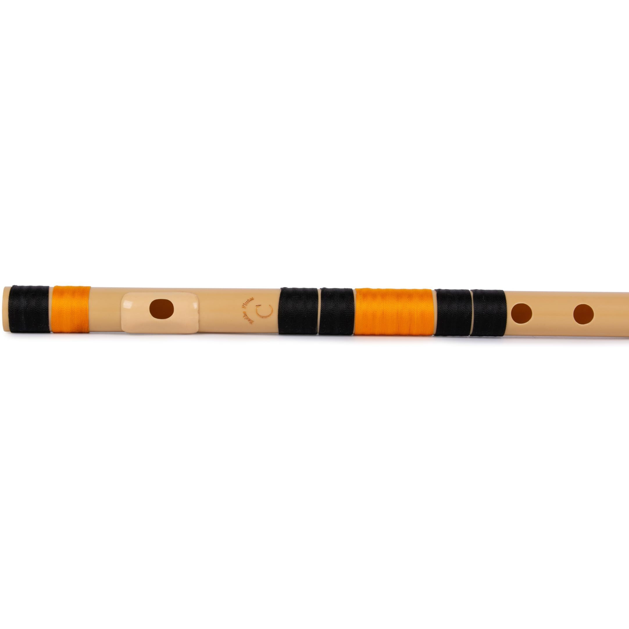 Radhe Flutes PVC Fiber C Natural Bansuri Middle Octave RIGHT HANDED (19 Inches)