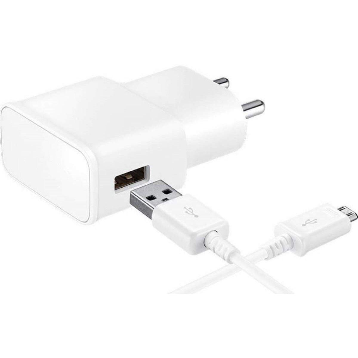 Fast Charger for Samsung Galaxy J5/J6/J7/J8/A7/A8/On 5/On 6/On 7 On 8 Mobile Charger | Wall Charger | Android Smartphone Charger | Hi Speed Travel Charger with 1m Micro USB Cable (2.4 Amp, White)