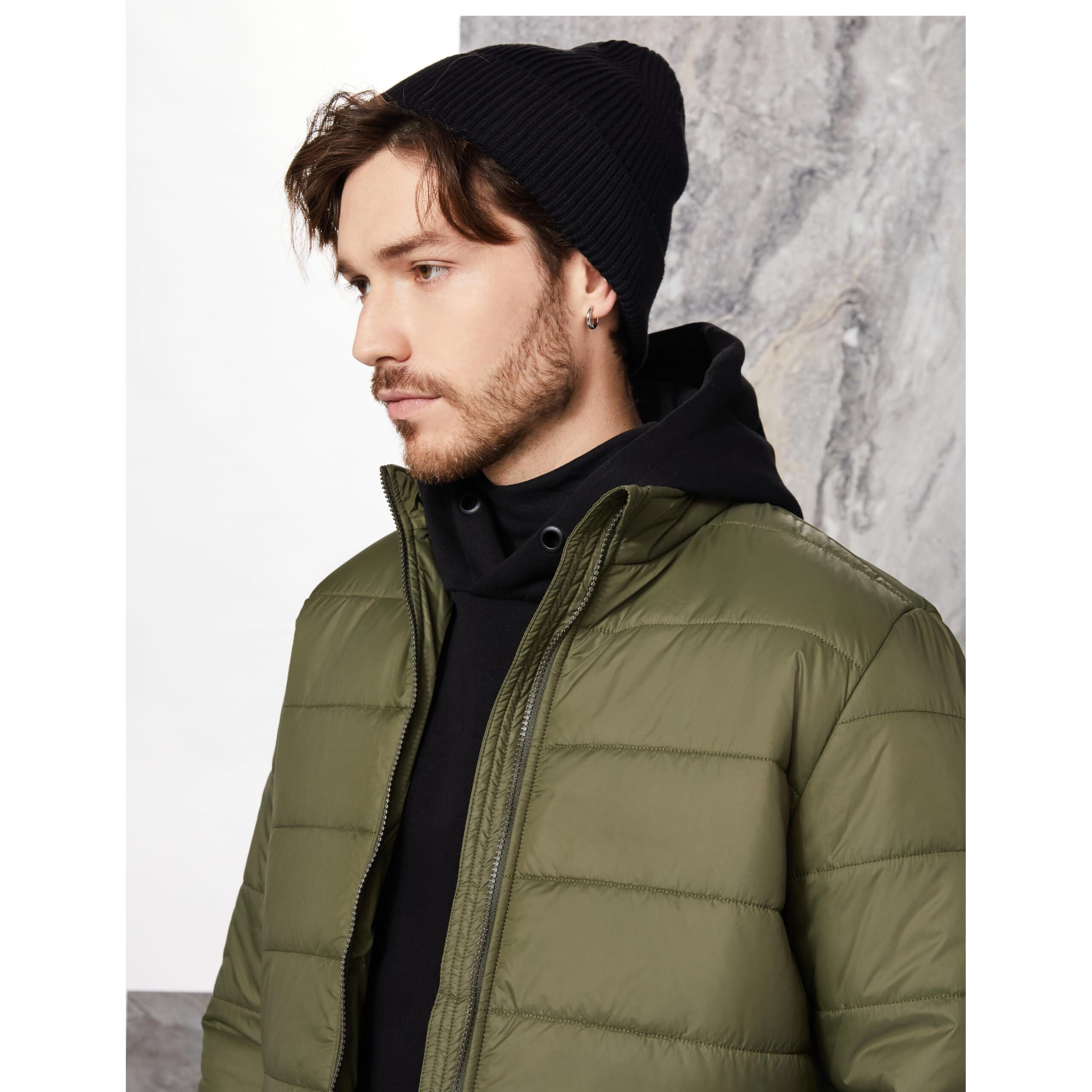 Amazon Brand - Symbol Men's Solid Full Sleeves Regular Fit Bomber Standard Length Jacket (AZ-TR-AW03_Mount olive_M_Mount Olive_M)