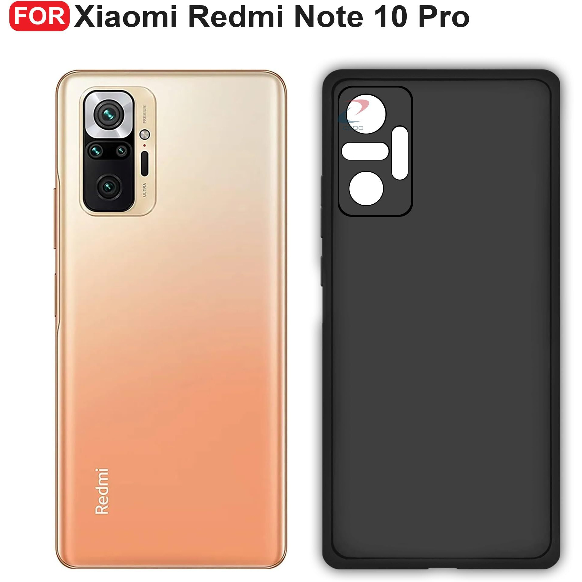 CEDO Redmi Note 10 Pro/Note 10 Pro Max Back Cover | Camera Bump Protection & Ultra Slim | Matte Soft Silicon Shock Proof Rubberised Back Case Cover (Black)