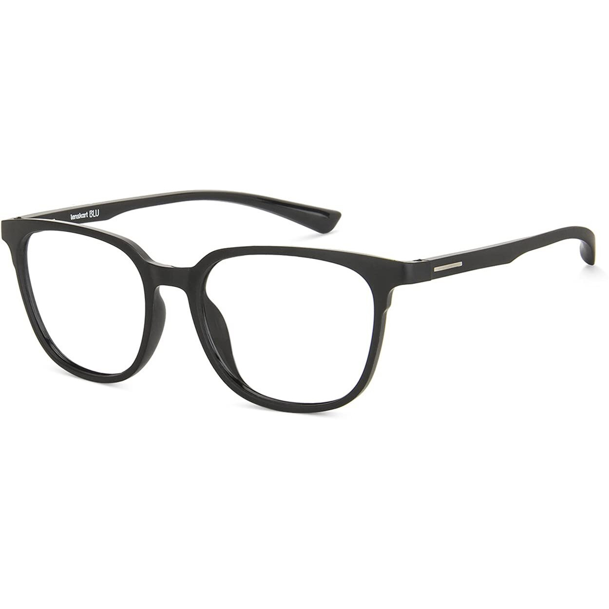 LENSKART BLU | Zero Power Blue Cut Computer Glasses | Gaming Glasses | Anti Glare, Lightweight & Blocks Harmful Rays | UV Protection Specs | Men & Women | Large | LB E13740/LB E14244