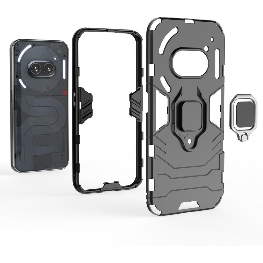 SPAZY CASENothing Phone 2a / 2a Plus 5G Back Cover | Dual Layer Armor Defender Full Body Protective + PC Hybrid Kickstand Back Case forNothing Phone 2A / 2A Plus 5G