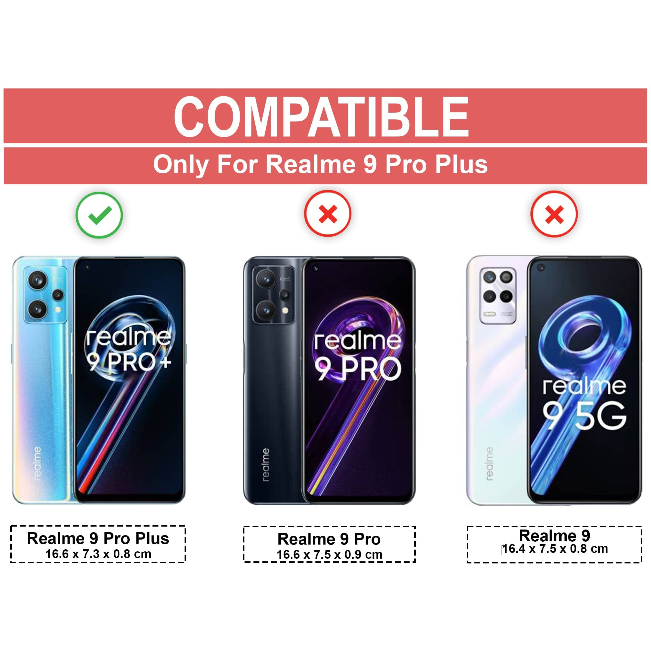 CEDO Realme 9 Pro Plus (5G) Back Case Cover | Camera Protection Shockproof Bumper-Edge | Acrylic Crystal Clear 360 Degree Protection TPU+PC | Transparent Eagle Back Case Cover (Black)