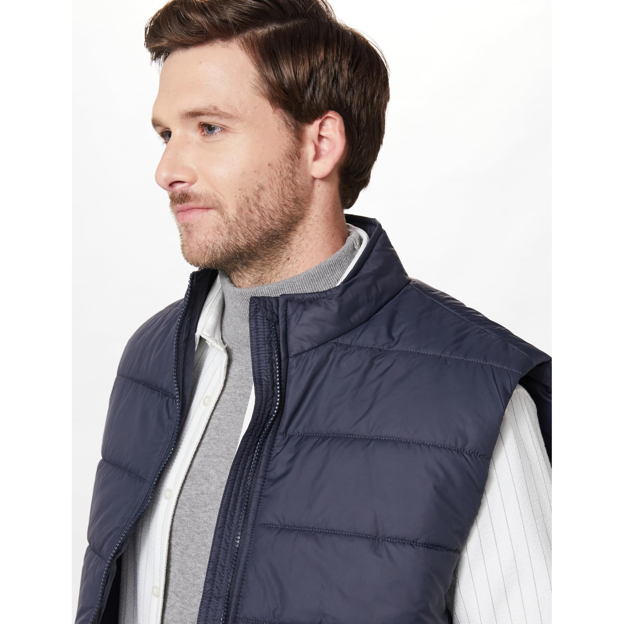 Amazon Brand - Symbol Synthetic Men Standard Length Jacket Navy XL