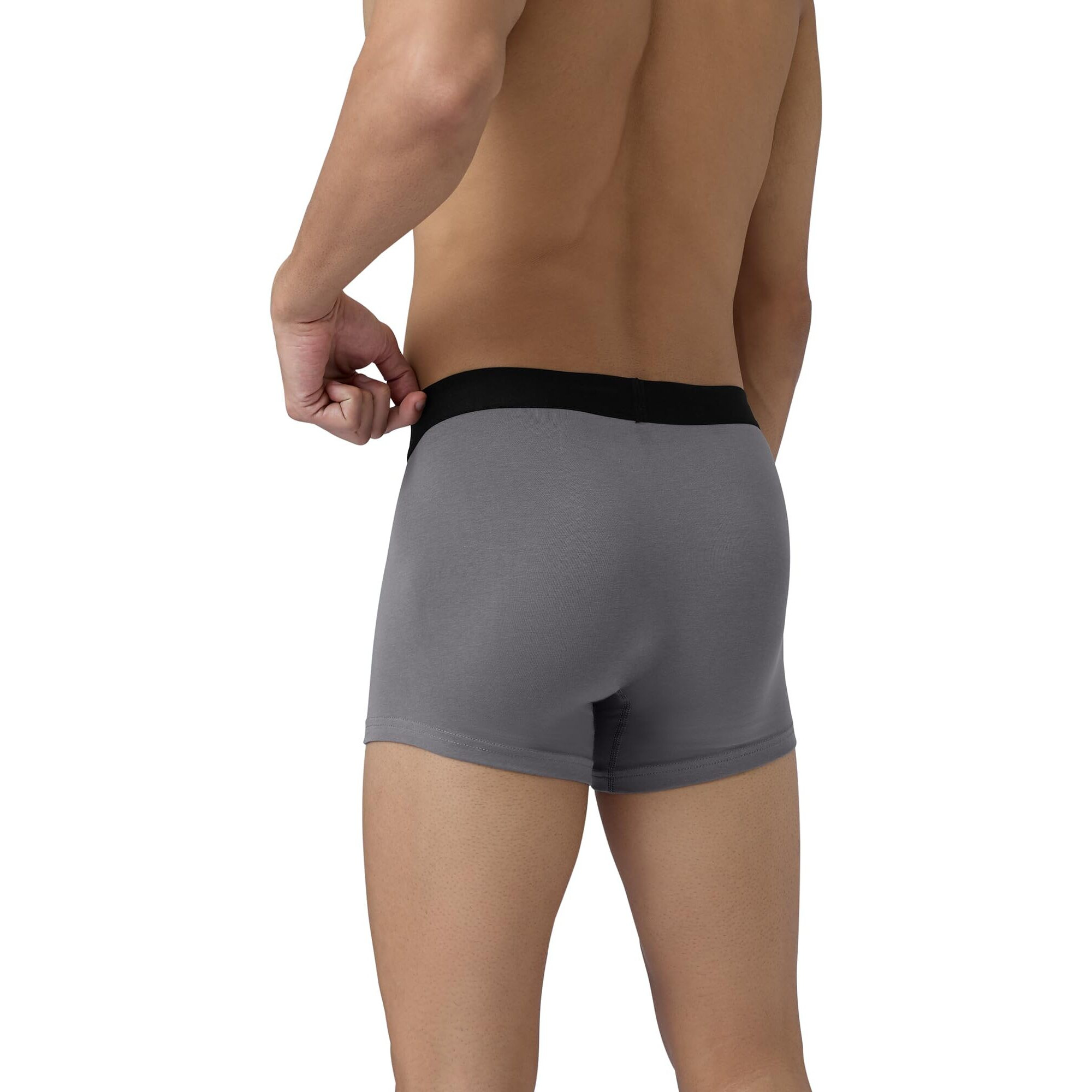 XYXX Men Cotton Trunk, Regular Fit, Solid, Pack of 4, XYTRNK4PCKN55M, Black Iris+Legion Blue+Frost Grey+Black, M