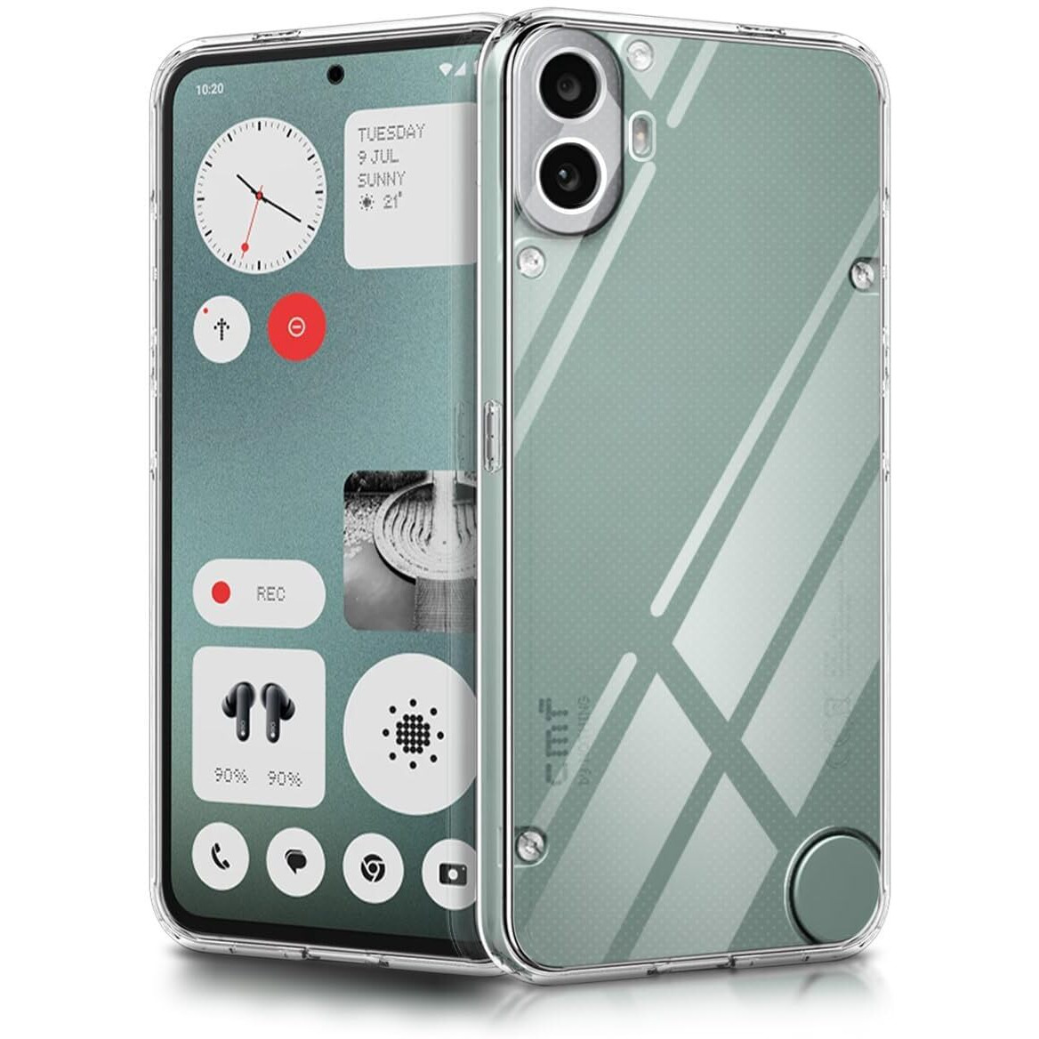 Inktree CMF by Nothing Phone 1 Back Cover | Slim Soft Back Case for CMF by Nothing Phone 1 (Transparent)