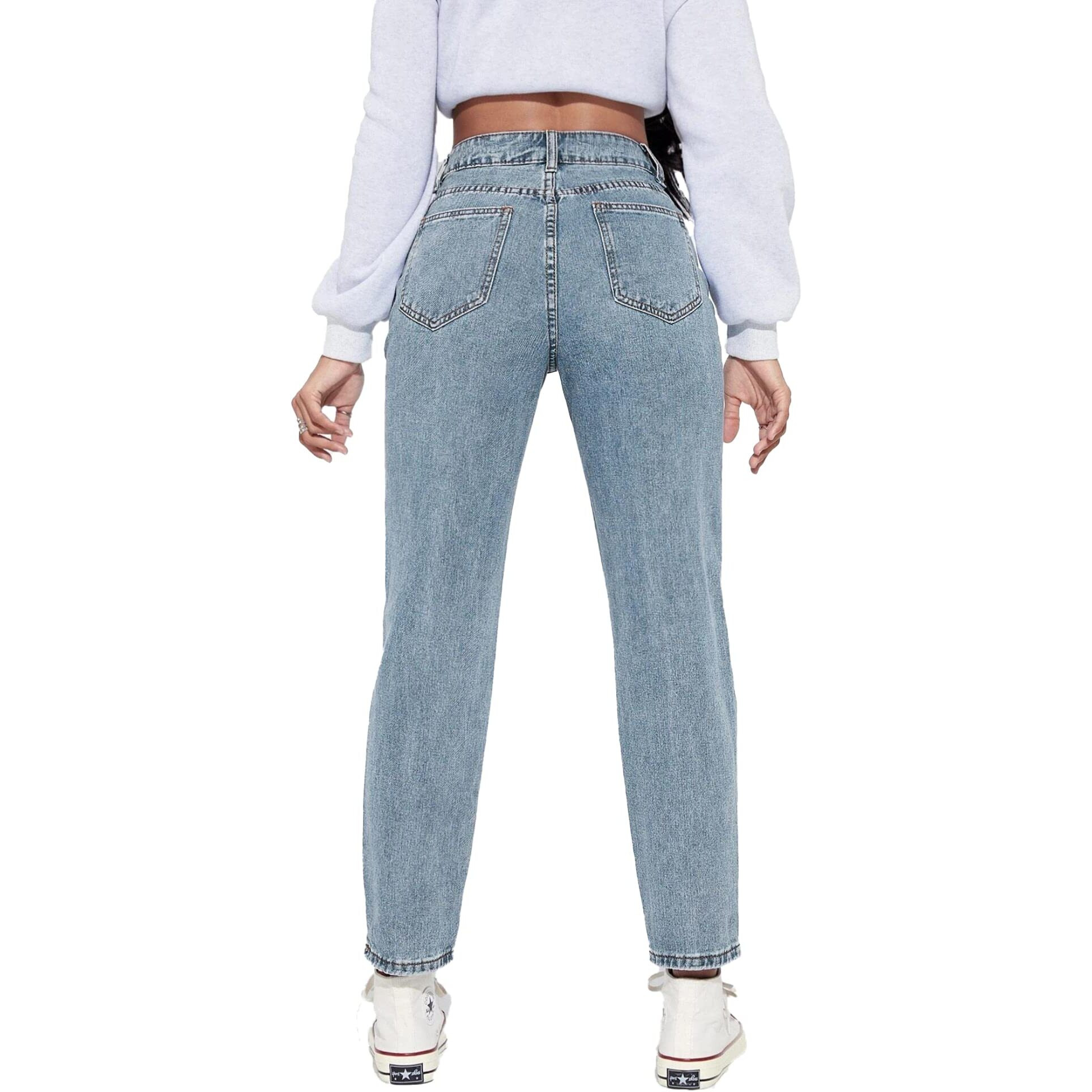 KOTTY Women High Rise Cotton Lycra Blend Ankle Length Jeans Blue