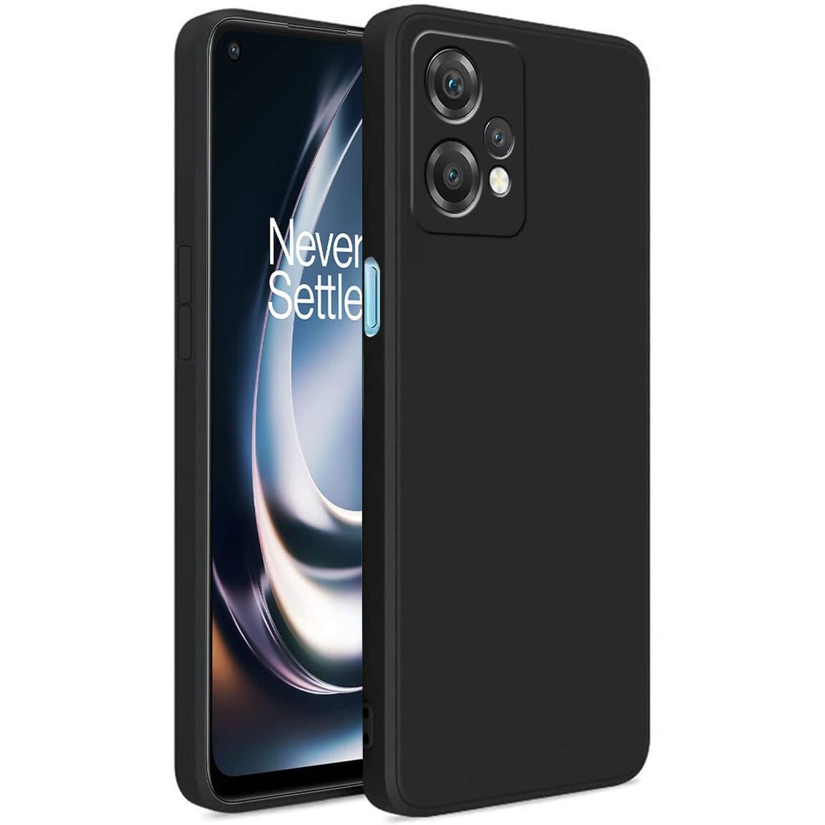 LIRAMARK Silicone Soft Back Cover Case for OnePlus Nord CE 2 Lite 5G / 1+Nord CE 2 Lite 5G (Silicone Black)