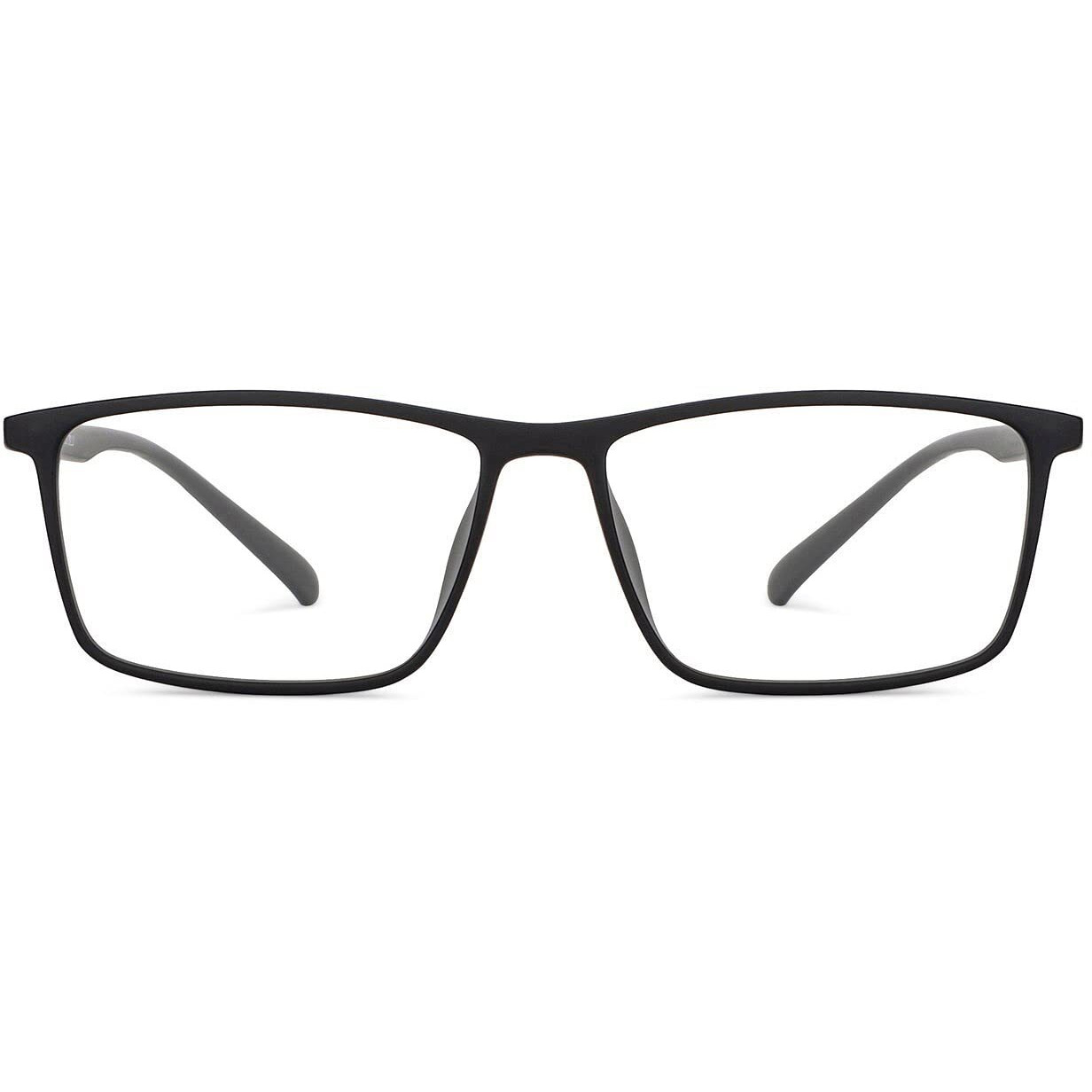LENSKART BLU | Zero Power Bluecut & Antiglare Computer Eyeglasses | Gaming Glasses | Black Full Rim Rectangle | For Men and Women | Large | LB E14255