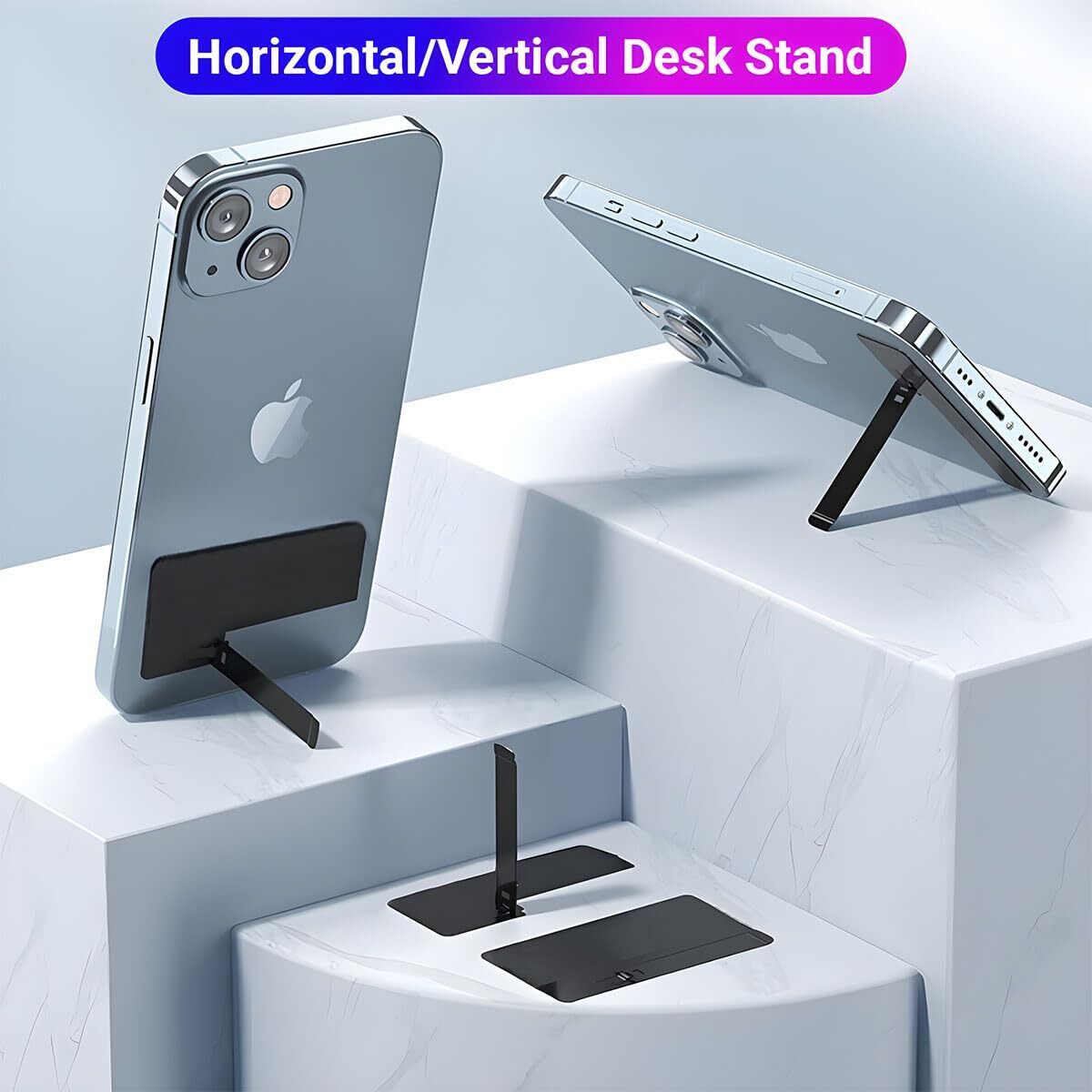 LIRAMARK Phone Kickstand/Phone Stand/Mobile Holder, Vertical and Horizontal Stand, Adjustable Angle, Compatible with iPhone & Any Other Cellphone (Pack of 1)