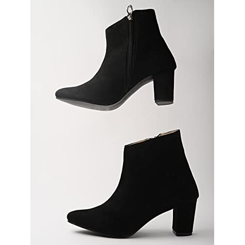 Shoetopia girls BT-2021 Black Ankle Boot - 6 UK (Girls-BT-2021-Black)