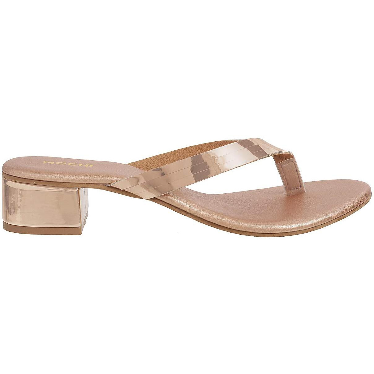 Mochi Women's Chikoo Faux Leather Block Heel Fashion Sandals UK/7 EU/40 (32-1043)