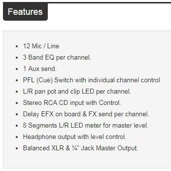 Studiomaster Mixer Air 12 (12 channel)