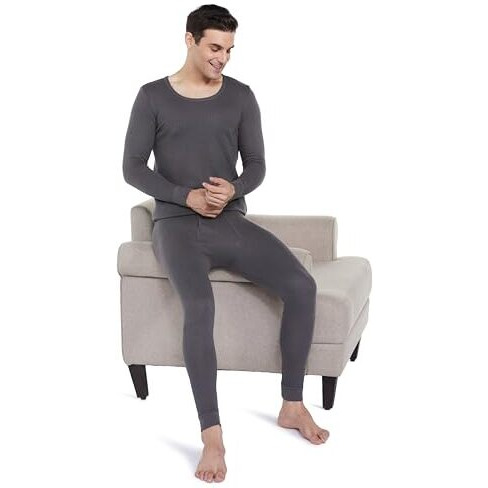 Amazon Brand - Symbol Men's Full Sleeve Thermal Top | Winter Wear | Body Warmer Vest (SYM-M-A24-THV-2000_Dark Grey_XL)