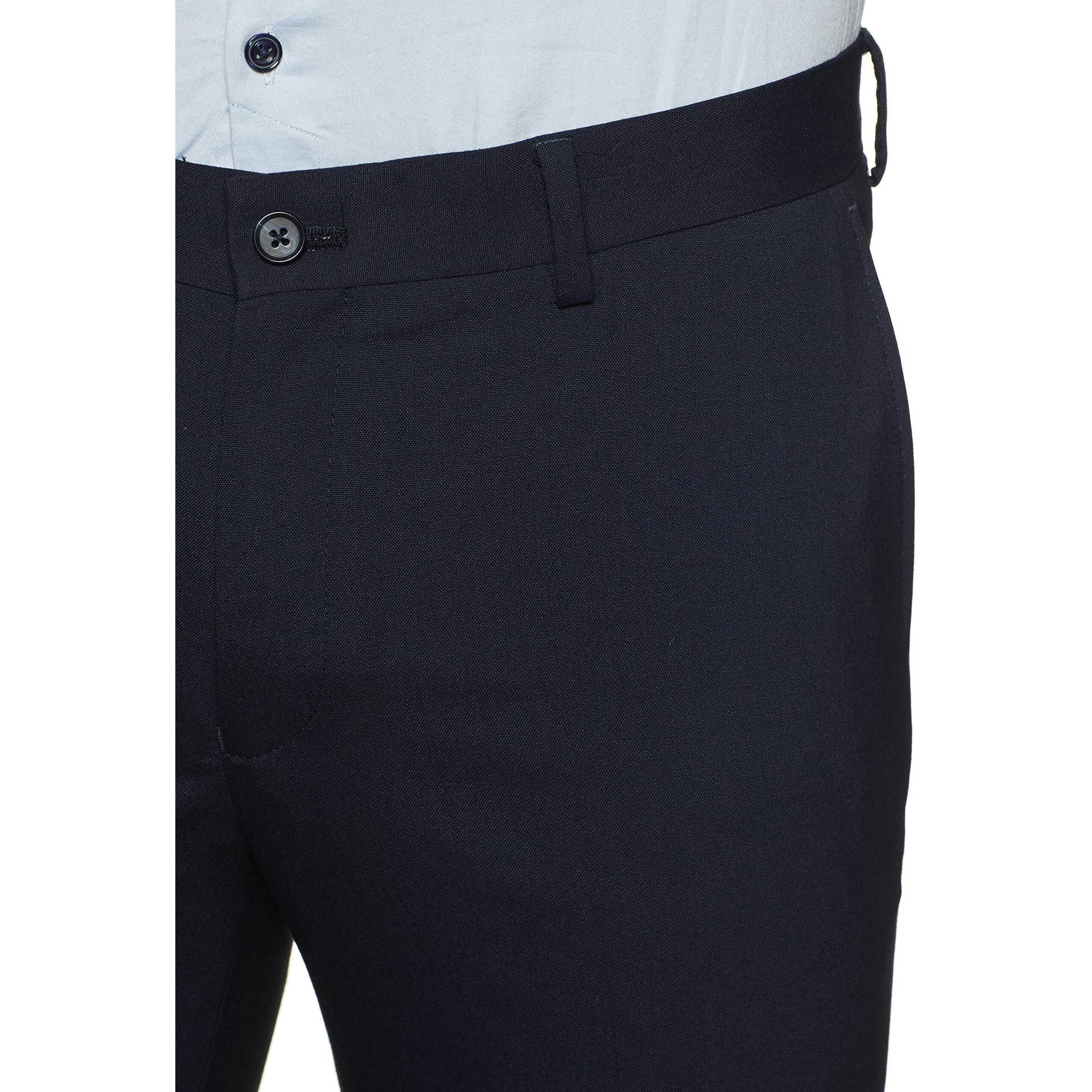 Amazon Brand - Symbol Men's Stretchable Formal Pants | Trousers (Slim Fit) (Blue 3_32)
