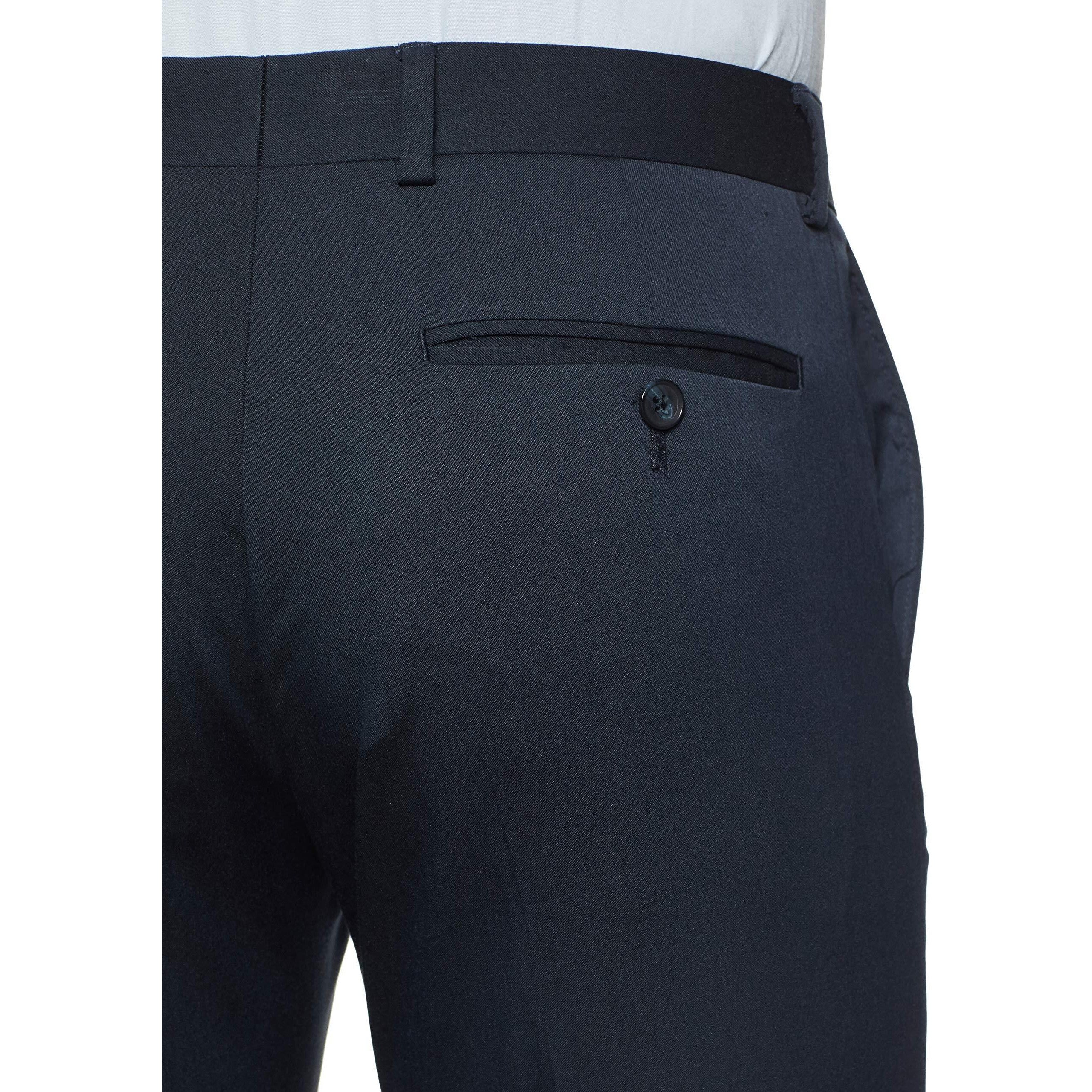 Amazon Brand - Symbol Men's Stretchable Formal Pants | Trousers (Slim Fit) (Navy1_34)