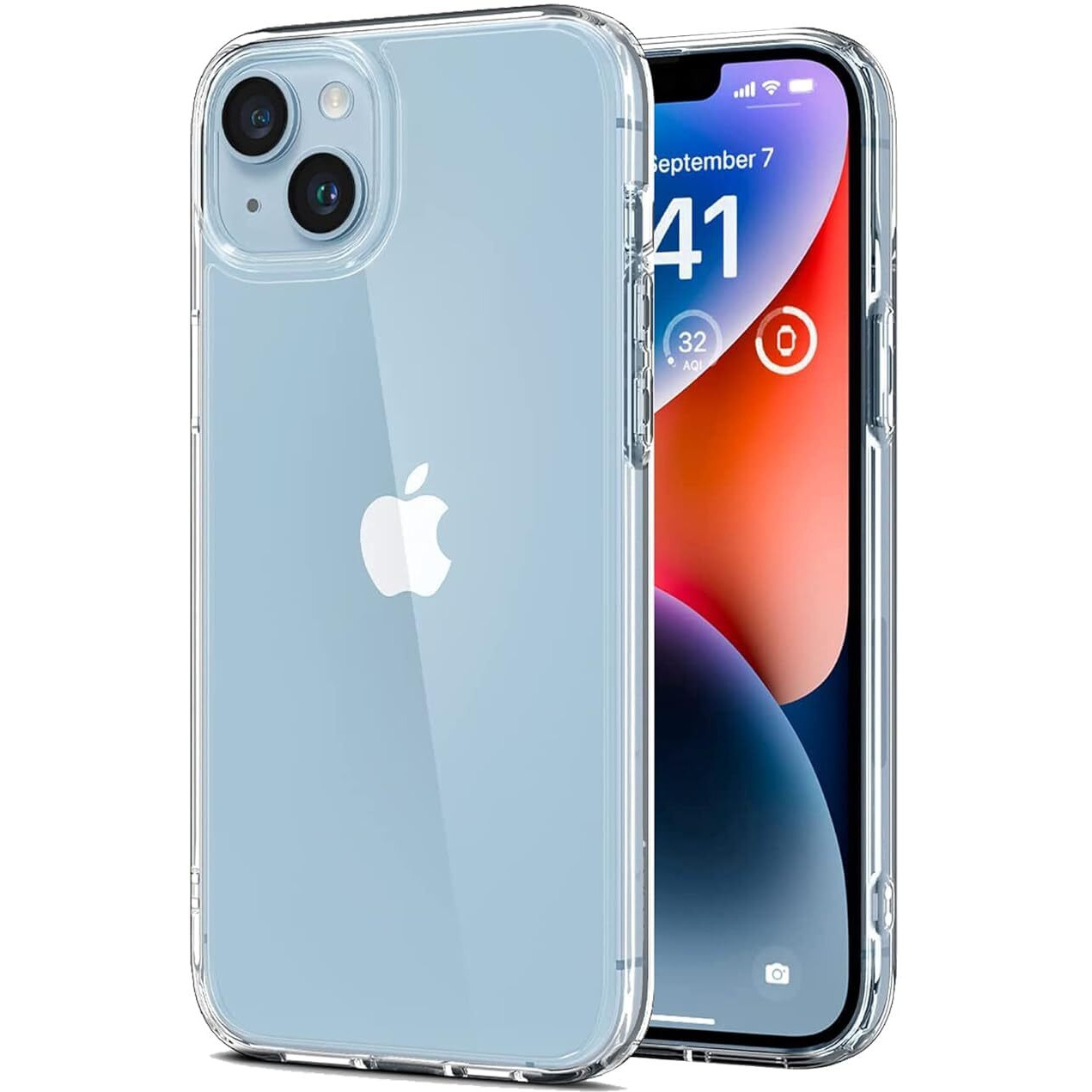 ZedGear Case for iPhone 14 Plus Silicone Case Clear Transparent Shockproof Scratch Resistant Protective Phone Soft Silicone Slim Cover for iPhone 14 Plus (Transparent)