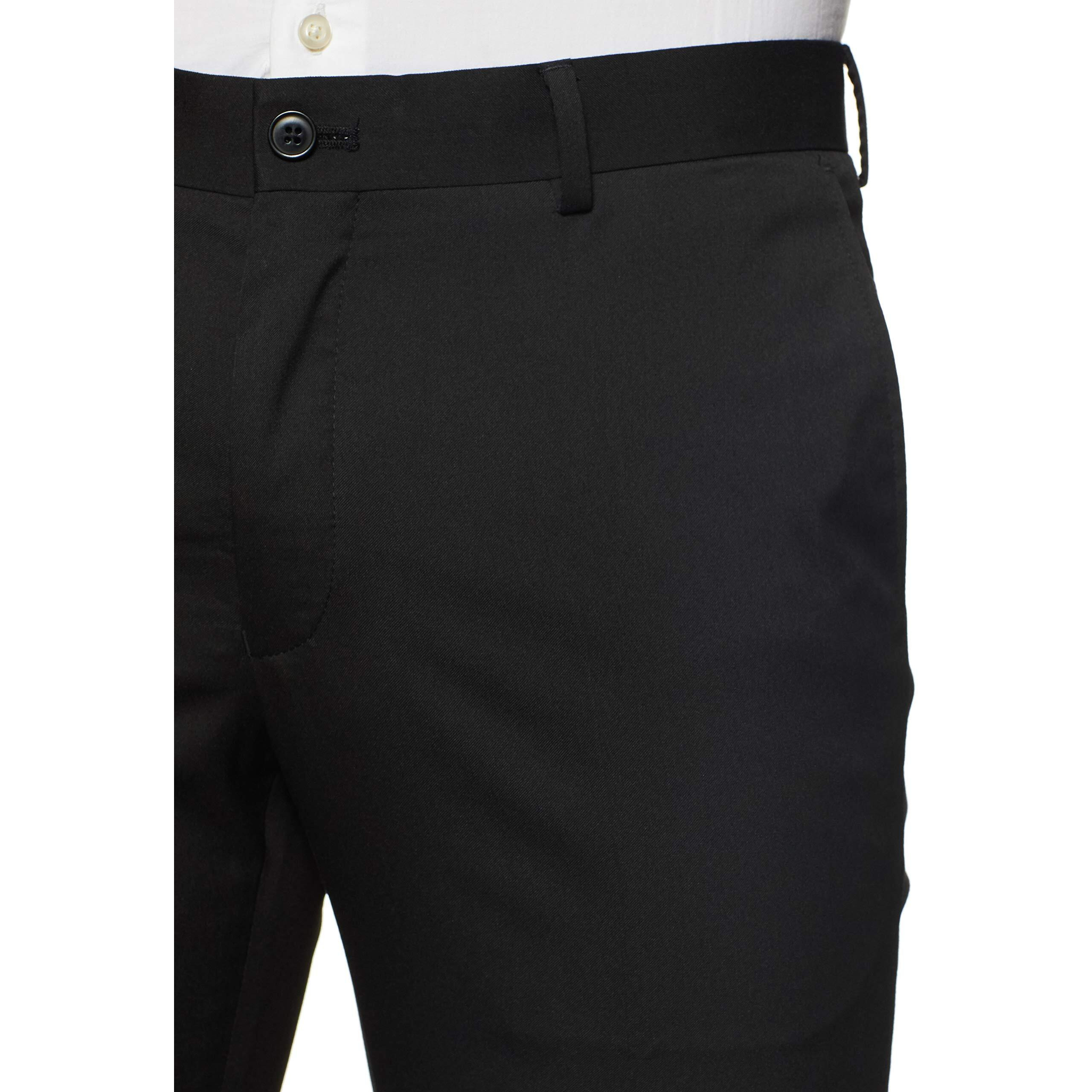 Amazon Brand - Symbol Men's Stretchable Formal Pants | Trousers (Slim Fit) (Black 6_36)