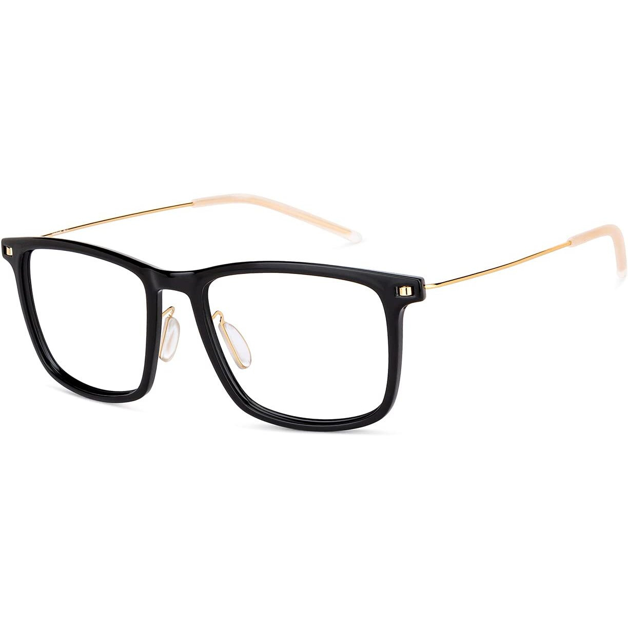 LENSKART BLU | Zero Power Bluecut & Antiglare Computer Eyeglasses | Gaming Glasses | Black Full Rim Square | For Men and Women | Large | LB E13533