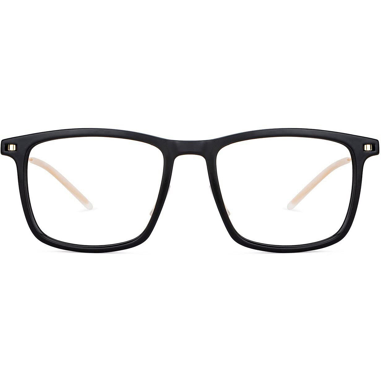LENSKART BLU | Zero Power Bluecut & Antiglare Computer Eyeglasses | Gaming Glasses | Black Full Rim Square | For Men and Women | Large | LB E13533