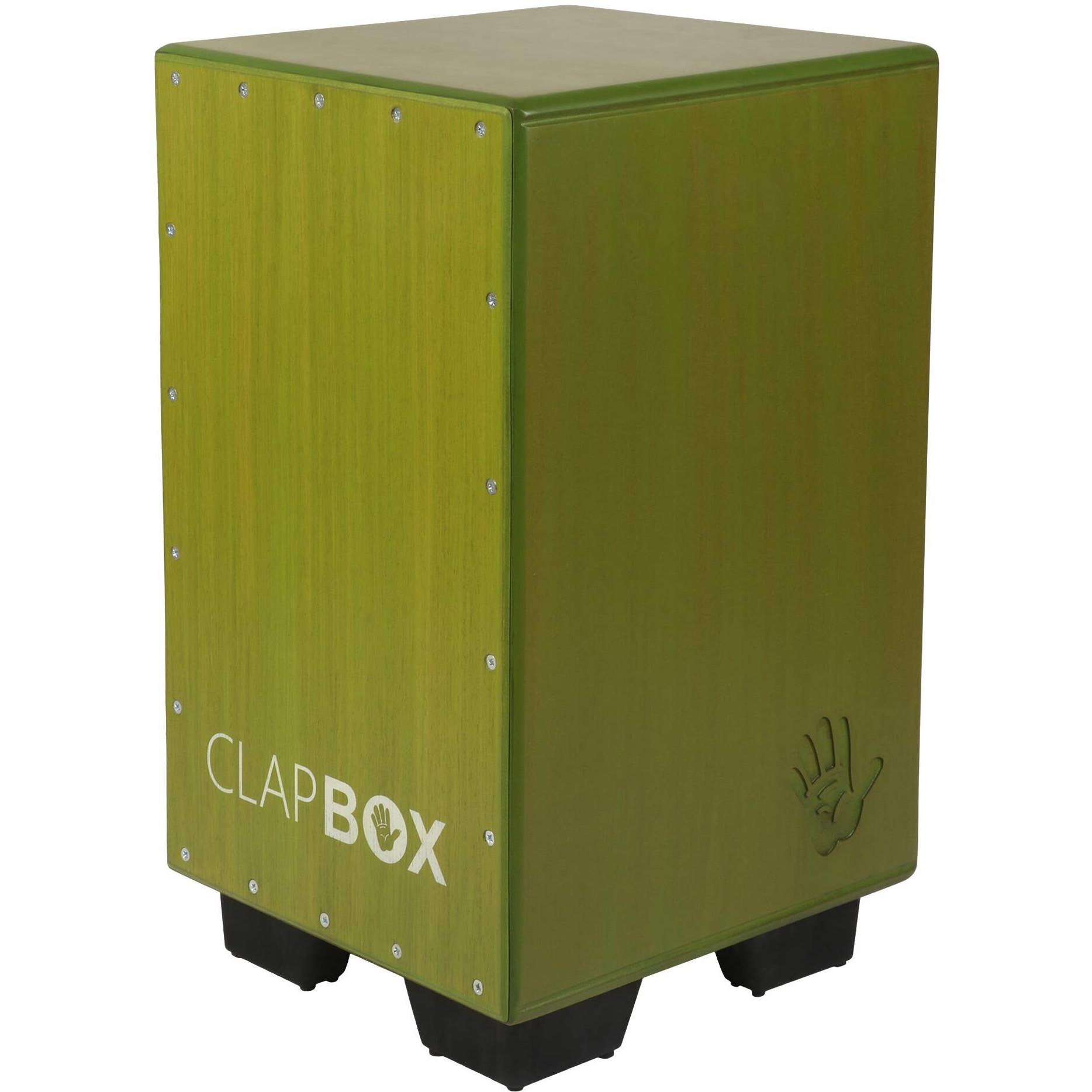 Clapbox Adjustable Snare Cajon CB40- Olive Green, Birch Wood (H50 W30 L30) - 3 Internal Snares