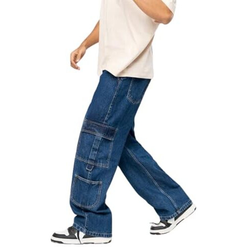 GRECIILOOKS Men Jeans | Men Jeans Pants | Denim Jeans | Baggy Jeans for Men | Cargo Jeans for Man | Stylish Jeans for Men (in, Numeric, 34, Regular, Blue 01)