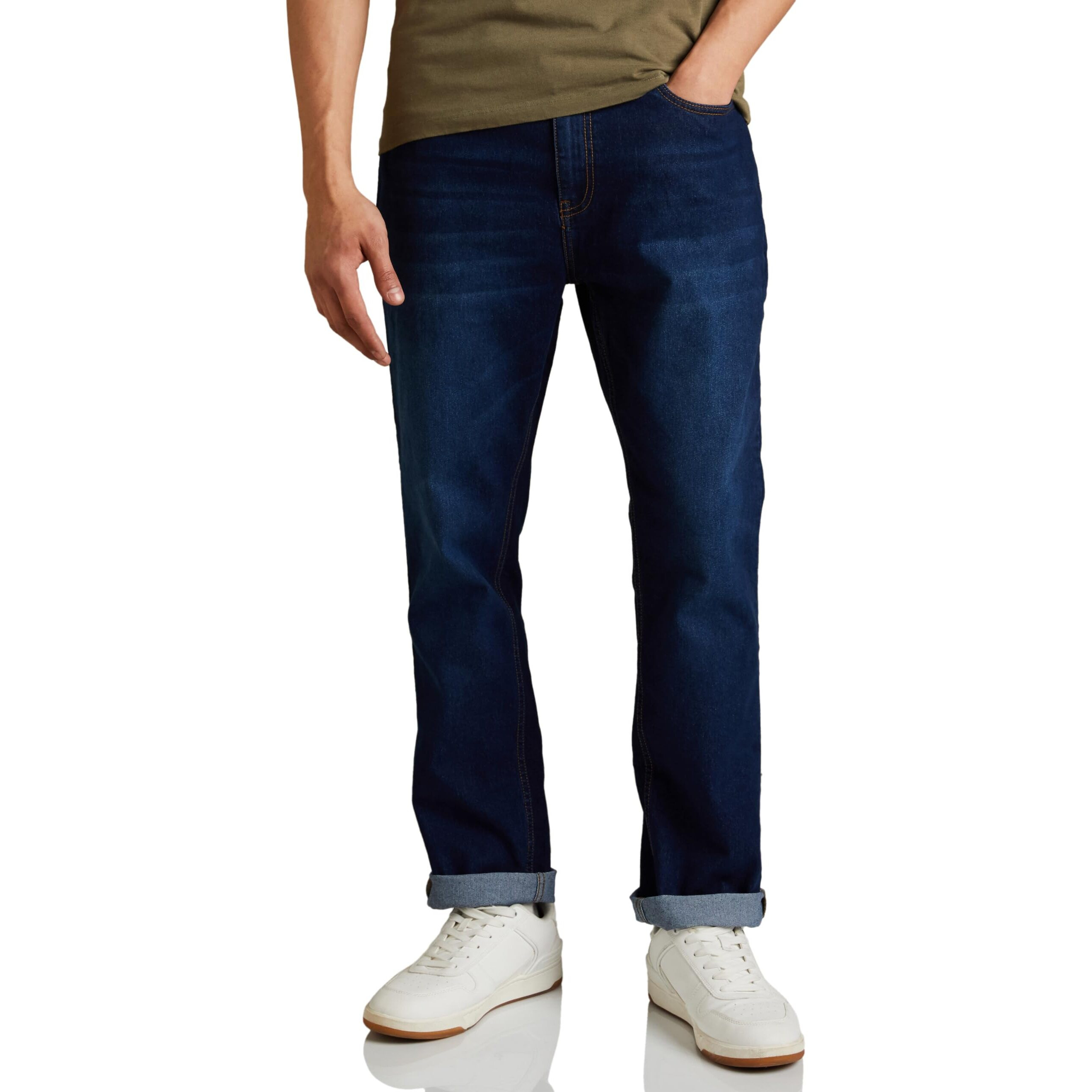 Amazon Brand - Symbol Men's Cotton Rich Stretchable Jeans | Casual Denim Relaxed Fit (Medium Blue-3_32)