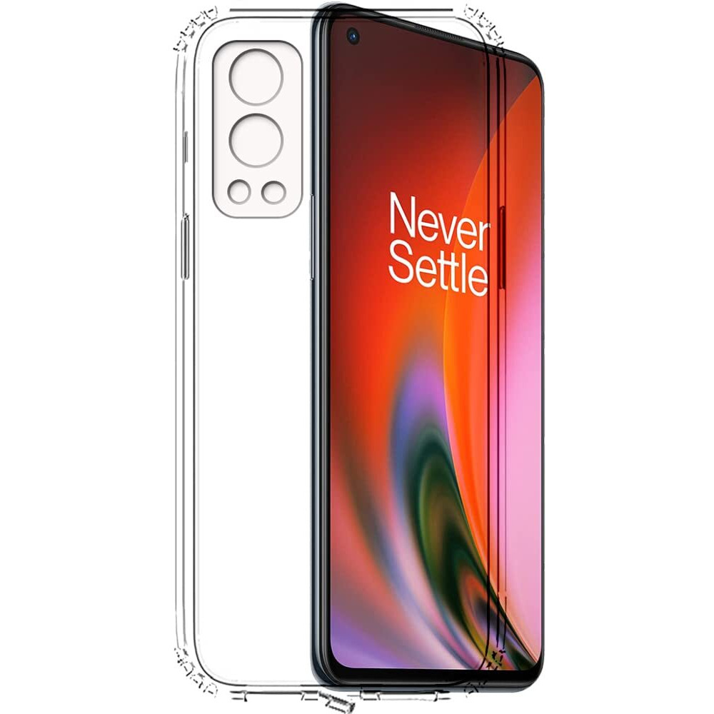 Tough Lee Back Cover for Oneplus Nord 2 5G (Silicone_Clear)