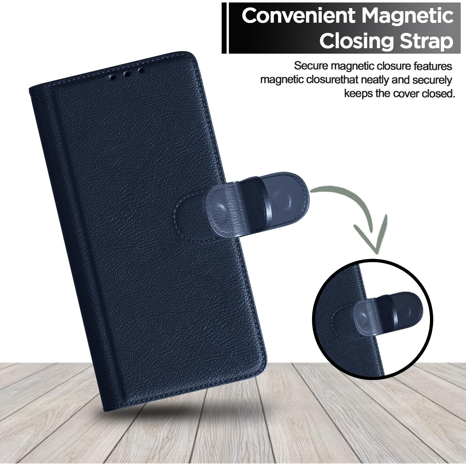 Pikkme Flip Cover Leather Finish | Inside TPU with Card Pockets | Wallet Stand and Shock Proof | Complete Protection Flip Case for Samsung Galaxy M30s / M21 / M21 2021(Blue)