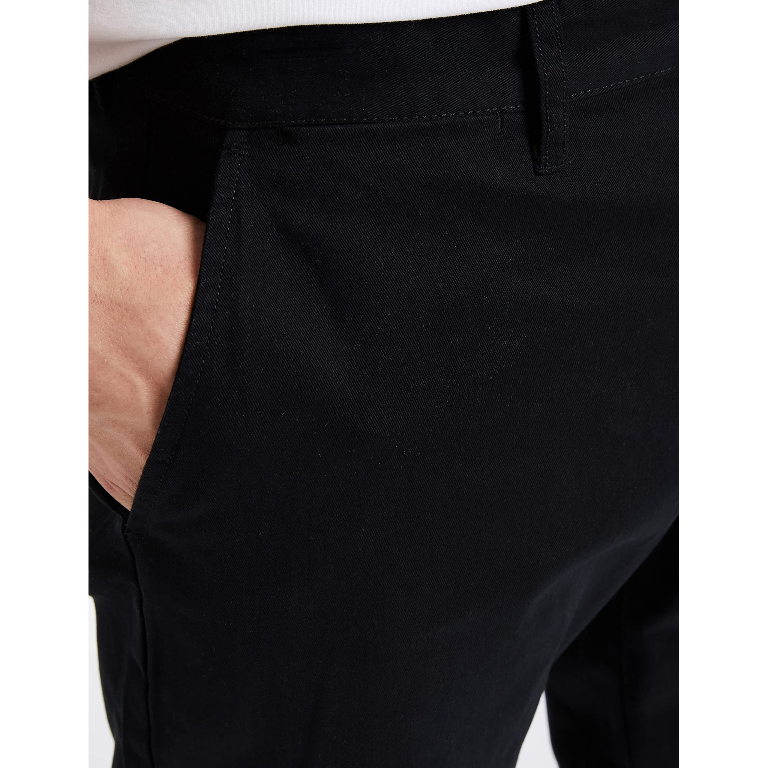 Amazon Brand - Symbol Men's Cotton Chino Shorts | Casual Half Pants | Bermuda (Black_32)
