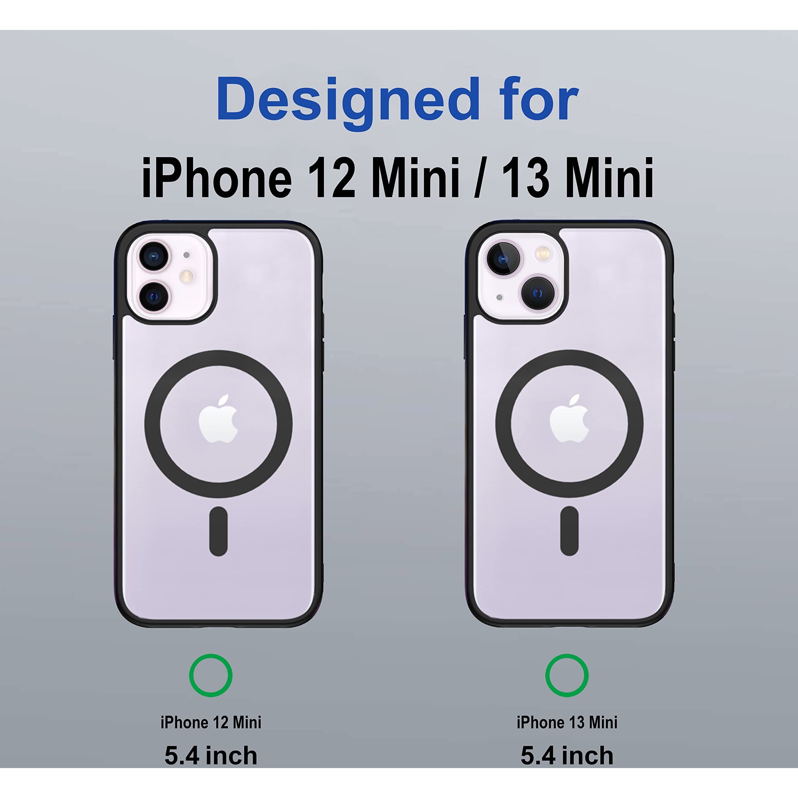 Zapcase Back Case Cover for iPhone 12 Mini/iPhone 13 Mini | Compatible for iPhone 12 Mini/iPhone 13 Mini Back Case Cover | Scratch-Resistant Back Case Cover | Black