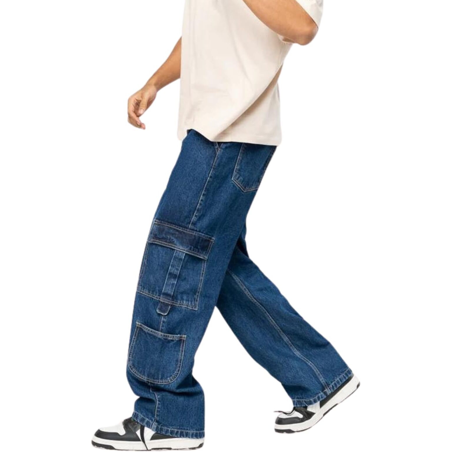 GRECIILOOKS Men Jeans | Men Jeans Pants | Denim Jeans | Baggy Jeans for Men | Cargo Jeans for Man | Stylish Jeans for Men (in, Numeric, 36, Regular, Blue 01)