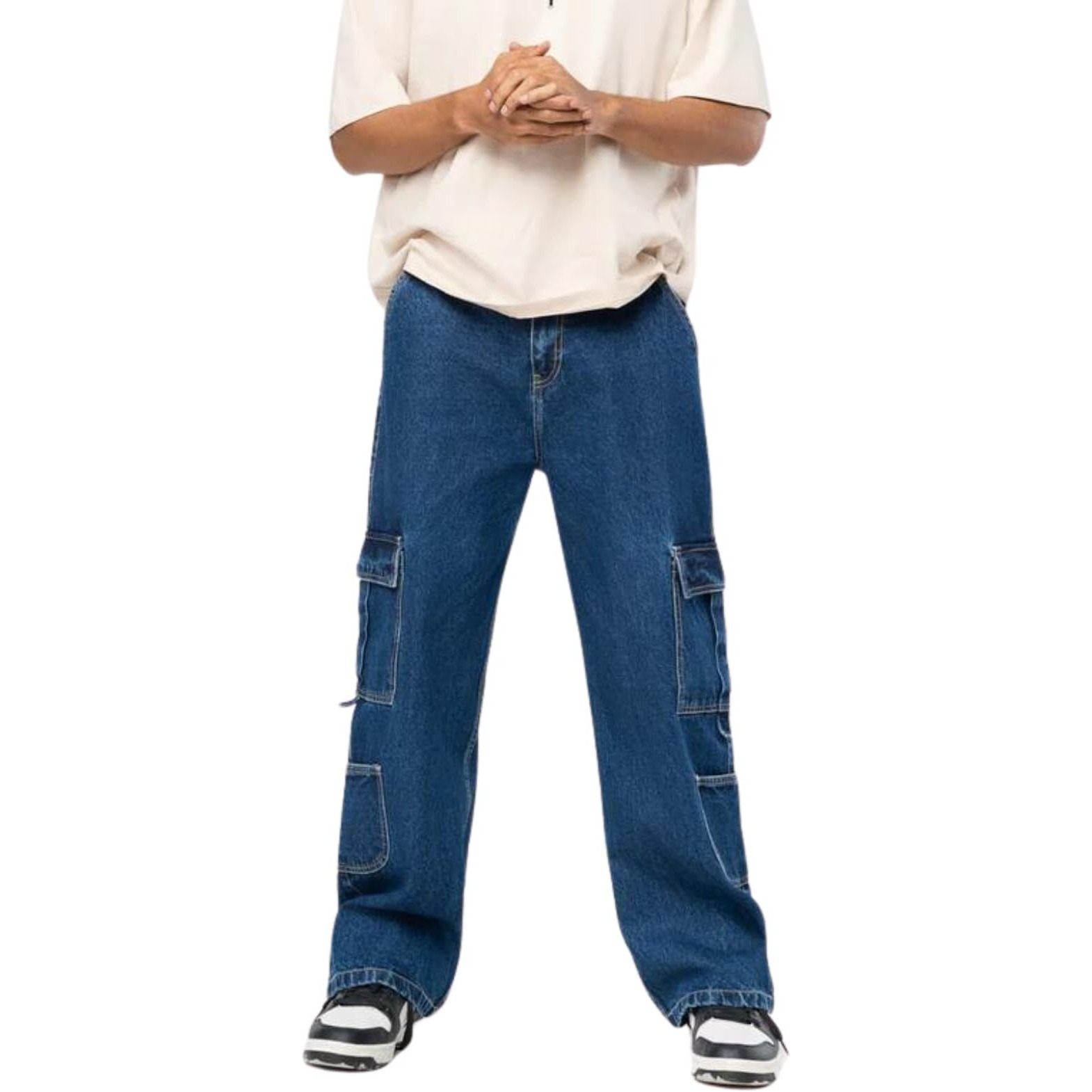 GRECIILOOKS Men Jeans | Men Jeans Pants | Denim Jeans | Baggy Jeans for Men | Cargo Jeans for Man | Stylish Jeans for Men (in, Numeric, 36, Regular, Blue 01)