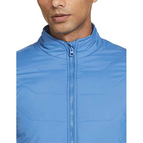 Amazon Brand - Symbol Men's Polyester Standard Length Band Collar Jacket (Aw20-Qb-Sy-01_Lt Blue_L)