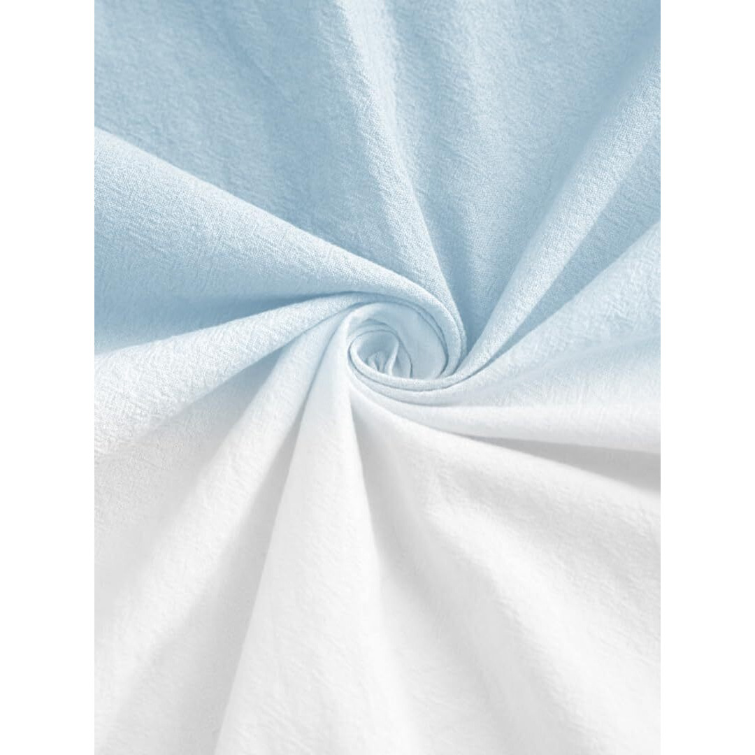 BE ACTIVE Men's Casual Linen Blend Ombre Faded Shirt || Casual Shirts for Men || Men Casual Shirt || Casual Wear Shirts (CPR0156-3-XL) Oceanic Blue