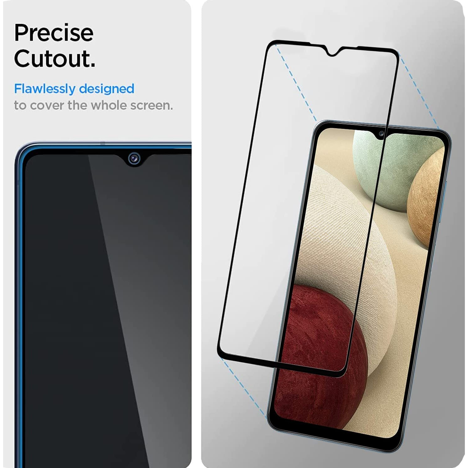 Pikkme Tempered Glass Screen Protector for Samsung Galaxy M04 / M12 / A12 / F12 Edge to Edge Coverage with Easy Installation kit
