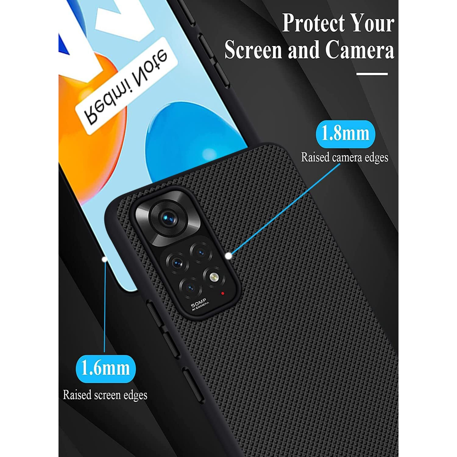 VIDO Super Frosted Raised Camera Protect Soft Back Case Cover for Xiaomi Redmi Note 11 / Xiaomi Redmi Note 11s / Redmi Note 11 / Redmi Note 11s