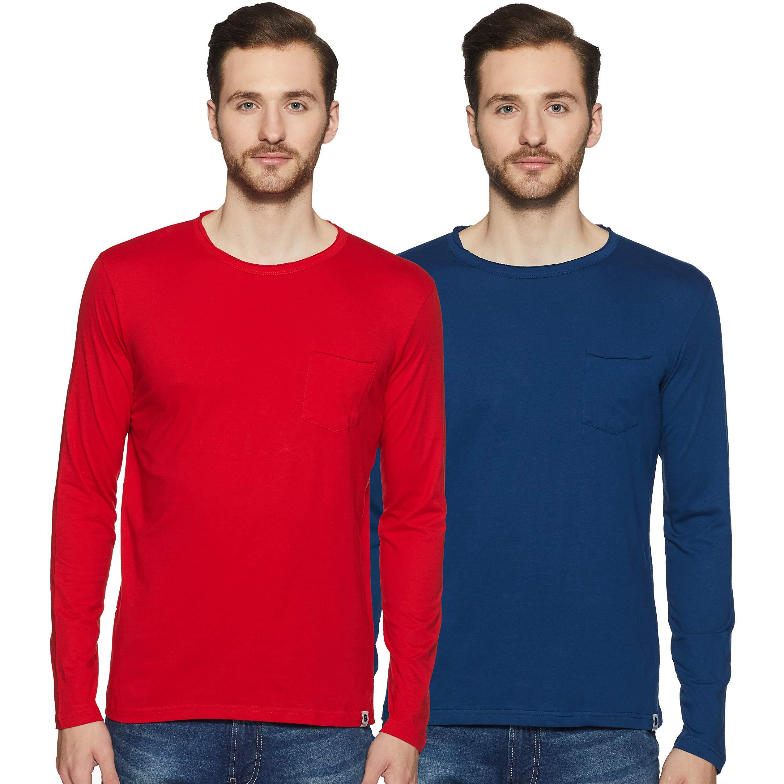 Amazon Brand - Symbol Men's Solid Regular T-Shirt (Pack of 2) (SS19MNTEE04-2_Multicolor2_M)