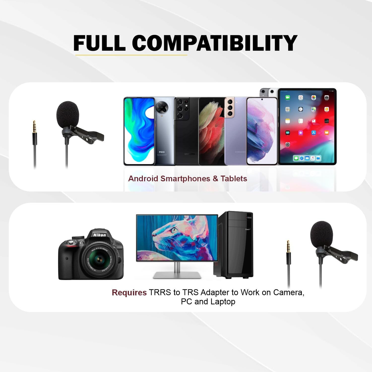 HUMBLE Clip-On Lapel Collar Mic  Dynamic 3.5mm Microphone for Clear Voice Recording  Ideal for YouTube, Interviews and Vlogging Universal Compatibility with Smartphones, PCs, & Laptops (1.5 Meter)
