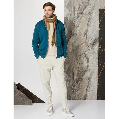Amazon Brand - Symbol Men's Cotton Blend High Neck Fleece Sweatshirt Fog Teal Mel XL