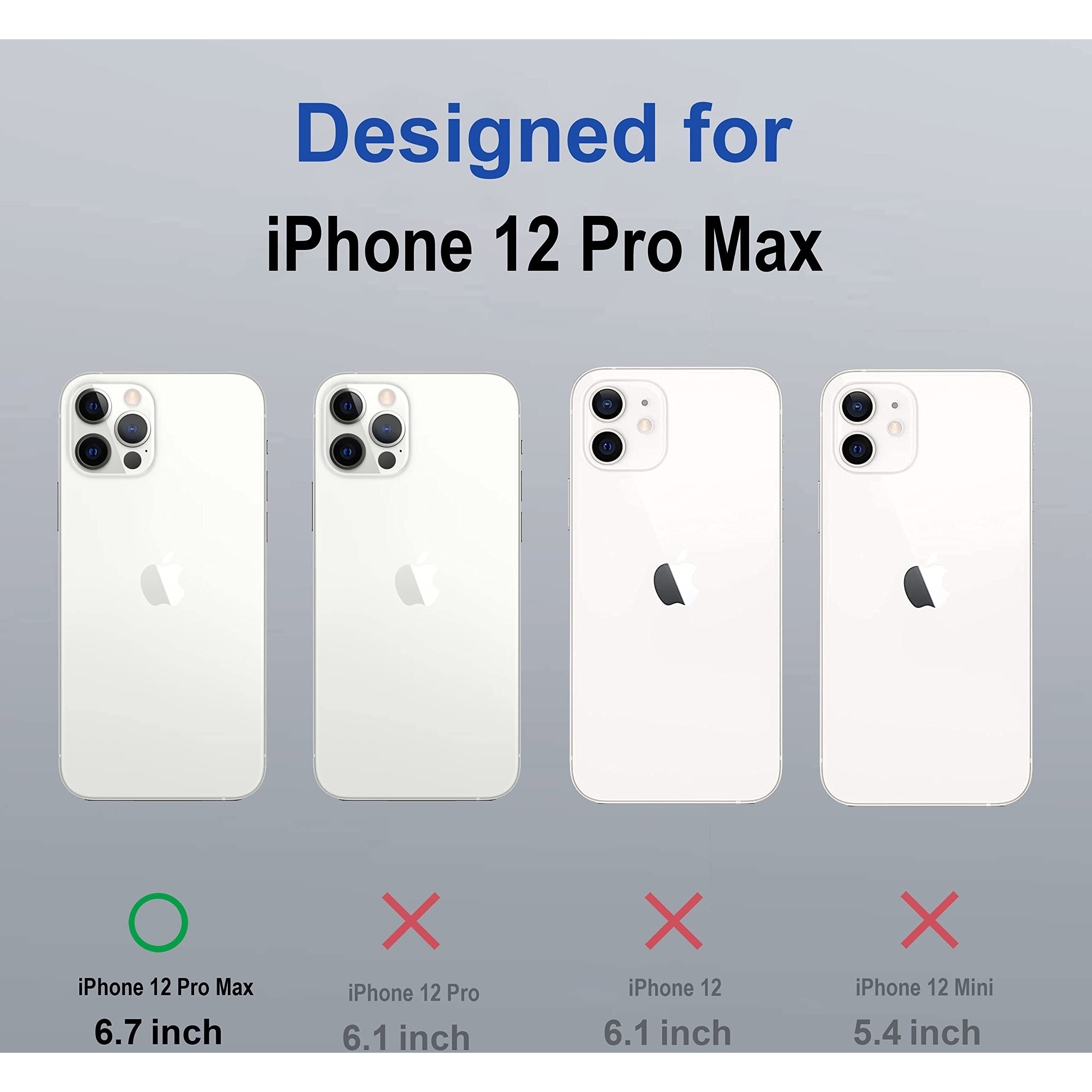 Zapcase Back Case Cover for iPhone 12 Pro Max | Compatible for iPhone 12 Pro Max Back Case Cover | Compatible with MagSafe | Scratch-Resistant Back Case Cover | Clear