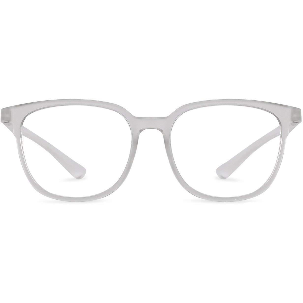 LENSKART BLU | Zero Power Blue Cut & Antiglare Computer Eyeglasses | Gaming Glasses | Wayfarer For Men & Women | Large | LB E13740
