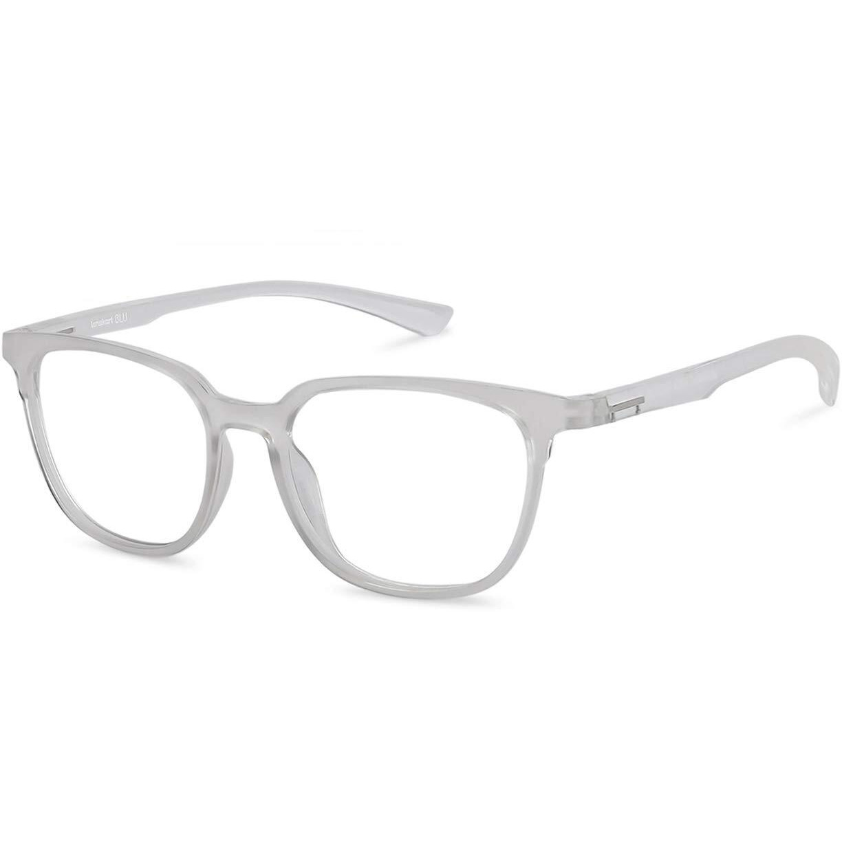 LENSKART BLU | Zero Power Blue Cut & Antiglare Computer Eyeglasses | Gaming Glasses | Wayfarer For Men & Women | Large | LB E13740